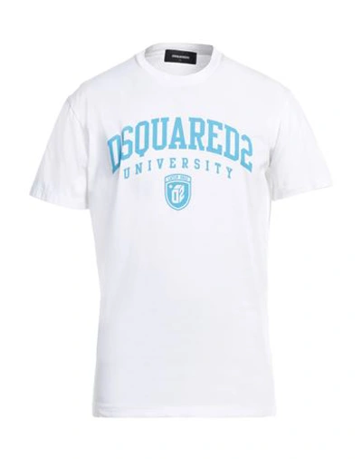 Dsquared2 Man T-shirt White Size L Cotton