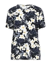 Majestic Filatures Woman T-shirt Midnight Blue Size M Viscose, Linen, Elastane In Blue