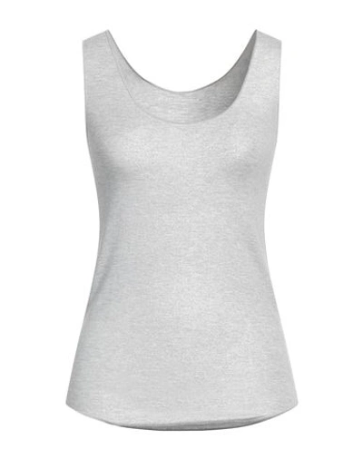 MAJESTIC MAJESTIC FILATURES WOMAN TANK TOP LIGHT GREY SIZE 1 VISCOSE, ELASTANE
