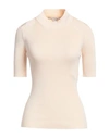 Stella Mccartney Woman T-shirt Beige Size Xxs Viscose, Polyamide, Elastane