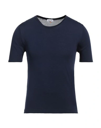 Distretto 12 Man T-shirt Midnight Blue Size M Rayon, Nylon