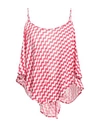 Semicouture Woman Top Fuchsia Size 6 Viscose In Pink