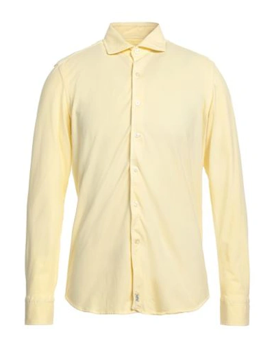 Sonrisa Man Shirt Yellow Size Xxl Cotton, Elastane