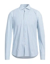 Ghirardelli Next Man Shirt Azure Size 16 Polyamide, Elastane In Blue