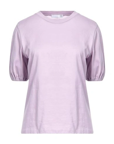 Douuod Woman T-shirt Light Purple Size S Cotton