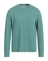 MAJESTIC MAJESTIC FILATURES MAN SWEATER TURQUOISE SIZE M LINEN, ELASTANE