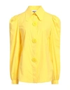 Moschino Woman Shirt Yellow Size 12 Cotton, Elastane
