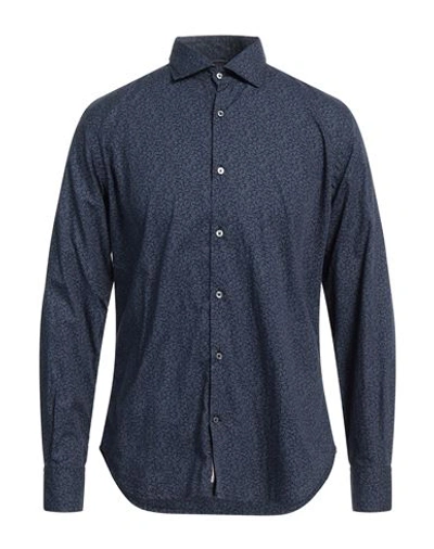 Brooksfield Man Shirt Blue Size 17 Cotton
