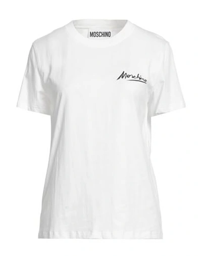 Moschino Woman T-shirt White Size 8 Cotton