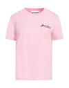 MOSCHINO MOSCHINO WOMAN T-SHIRT PINK SIZE 10 COTTON