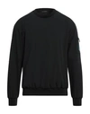 Emporio Armani Man Sweatshirt Black Size 44 Polyester, Elastane, Polyurethane In Black