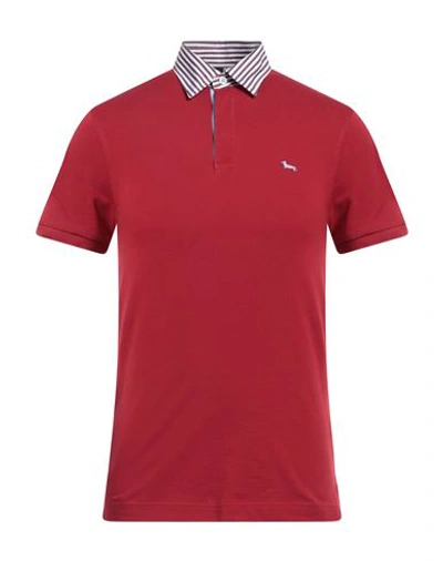 Harmont & Blaine Man Polo Shirt Brick Red Size Xl Cotton
