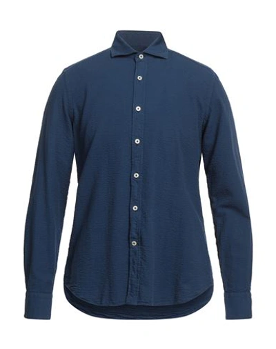 Ghirardelli Man Shirt Blue Size 17 Cotton