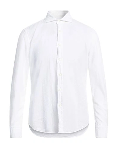 Ghirardelli Man Shirt White Size 16 Cotton