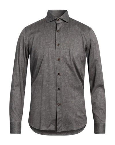 Sonrisa Man Shirt Steel Grey Size 17 Cotton