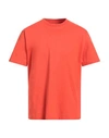 Bottega Veneta Man T-shirt Orange Size S Cotton, Polyester