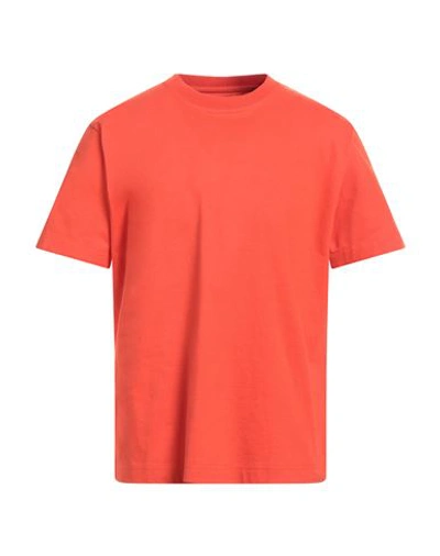 Bottega Veneta Man T-shirt Orange Size S Cotton, Polyester