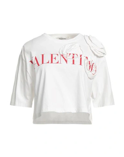 Valentino Garavani Woman T-shirt White Size Xl Cotton