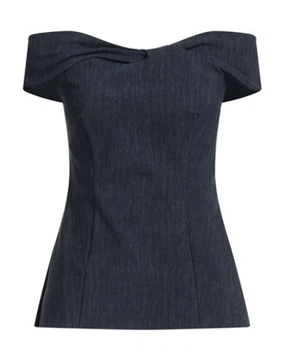 Chiara Boni La Petite Robe Woman Top Blue Size 4 Polyamide, Elastane In Blue