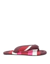 Isabel Marant Woman Thong Sandal Burgundy Size 6 Soft Leather In Red