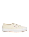 SUPERGA SUPERGA WOMAN SNEAKERS CREAM SIZE 6.5 TEXTILE FIBERS