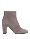 J D Julie Dee Woman Ankle Boots Grey Size 7.5 Soft Leather