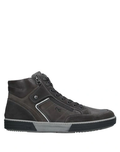 Nero Giardini Man Sneakers Steel Grey Size 8 Soft Leather