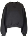 ALEXANDER WANG ANTHRACITE SWEATSHIRT WITH LOGO