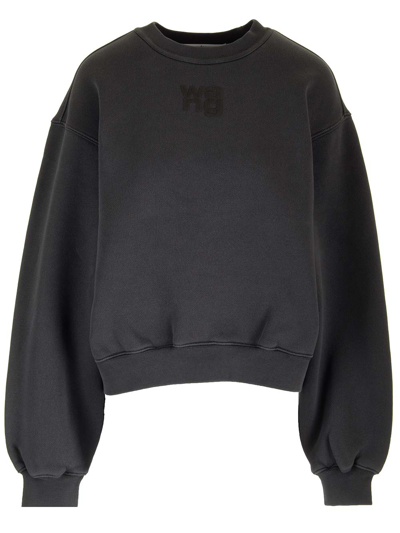 Alexander Wang Logo压纹卫衣 In Grey