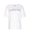Lanvin White Oversized Embroidered Curb T-shirt In White