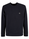 Emporio Armani Double Jersey Fabric Crew Neck Sweatshirt In Navy