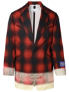Maison Margiela Pendleton Checked Blazer In Red