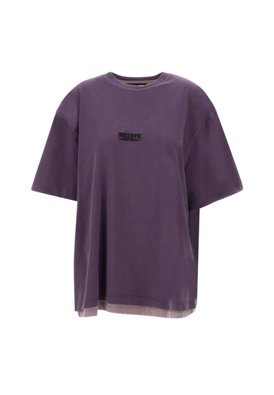 Rotate Birger Christensen Enzyme Cotton T-shirt In Purple