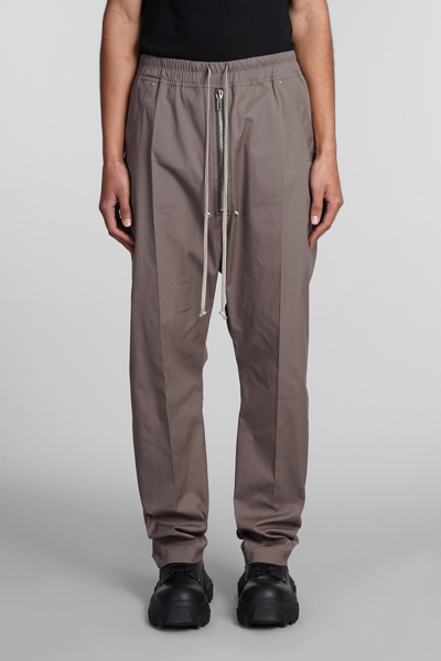 Rick Owens Bela Pants Pants In Grey Cotton