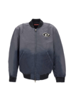 Diesel Gradient Effect Bomber Jacket In Blue