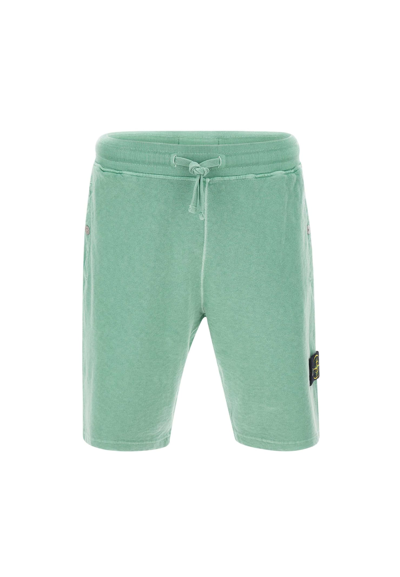 Stone Island Cotton Shorts In Green