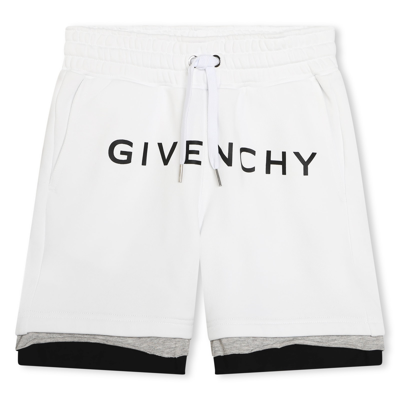 Givenchy Kids' Bermuda Con Stampa In White