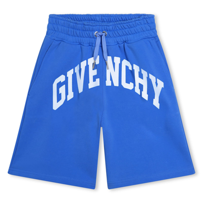 Givenchy Kids' Bermuda Con Stampa In Blue