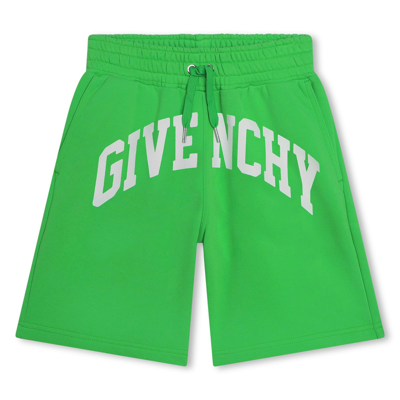 Givenchy Kids' Bermuda Con Stampa In Green