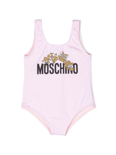 Moschino Babies' Costume Con Logo In Pink