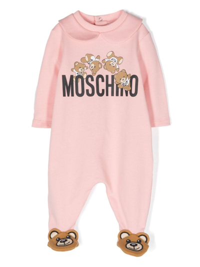 Moschino Babies' Tutina Con Stampa In Pink