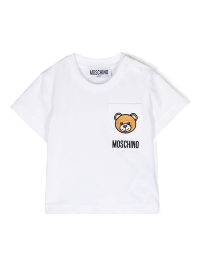 Moschino Babies' T-shirt Con Logo In White