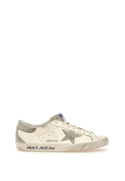 Golden Goose Superstar Classic Leather Trainers In White-grey