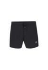 Stone Island Logo-patch Detail Swim Shorts In Black