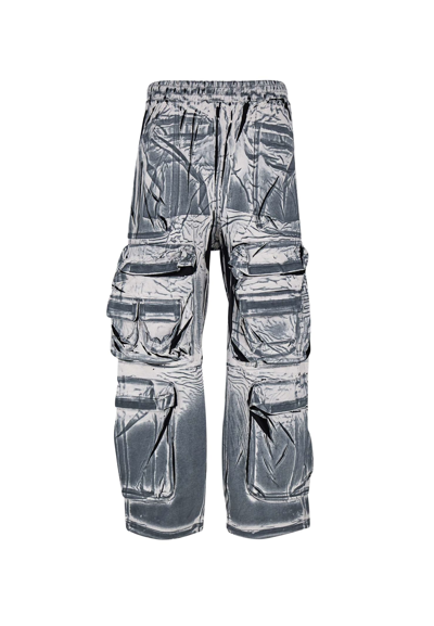 Diesel P-garcia Painterly Effect Trousers In White