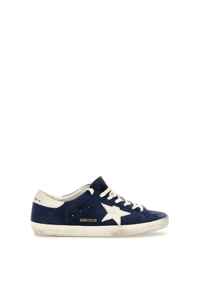 Golden Goose Superstar Classic Trainers In White-blue
