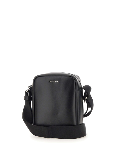 Kiton Leather Bag In Black