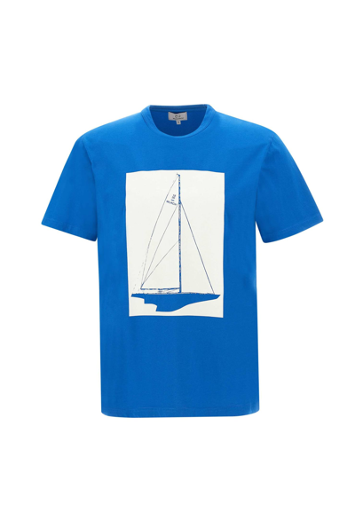 Woolrich Boat Cotton T-shirt In Blue