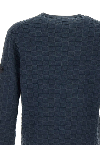 Peuterey Omnium Cotton Sweater In Blue