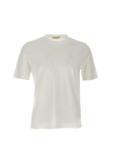 Filippo De Laurentiis Crêpe Cotton T-shirt In White